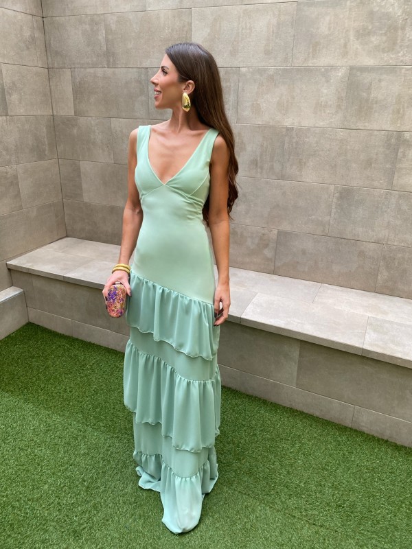Vestido Amina Aguamarina