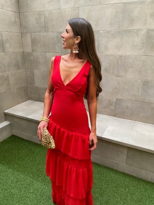 Amina Red Dress