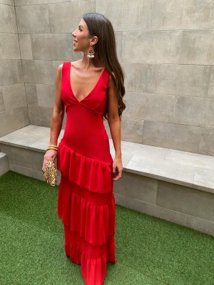 Amina Red Dress