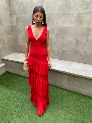 Amina Red Dress