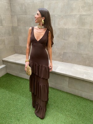 Vestido Amina Marrón