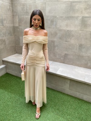 Vestido Charlotte Bege