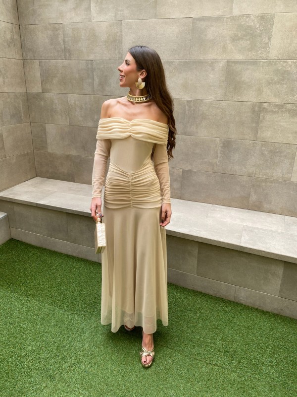 Vestido Charlotte Beige