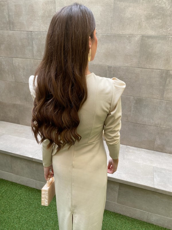 Vestido Agustina Beige