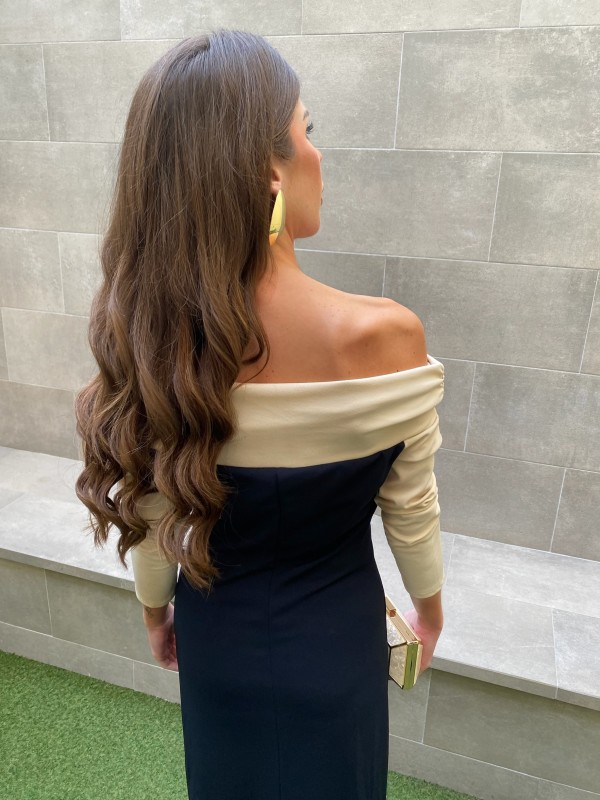 Vestido Santa Cruz Bicolor Azul Marino