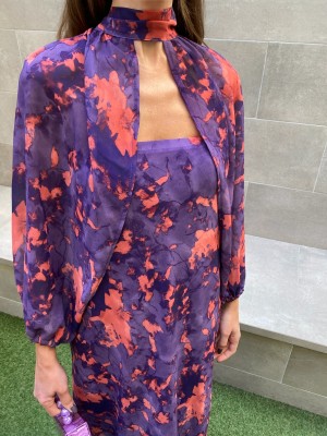 Vestido roxo Estefanía