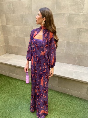 Vestido roxo Estefanía