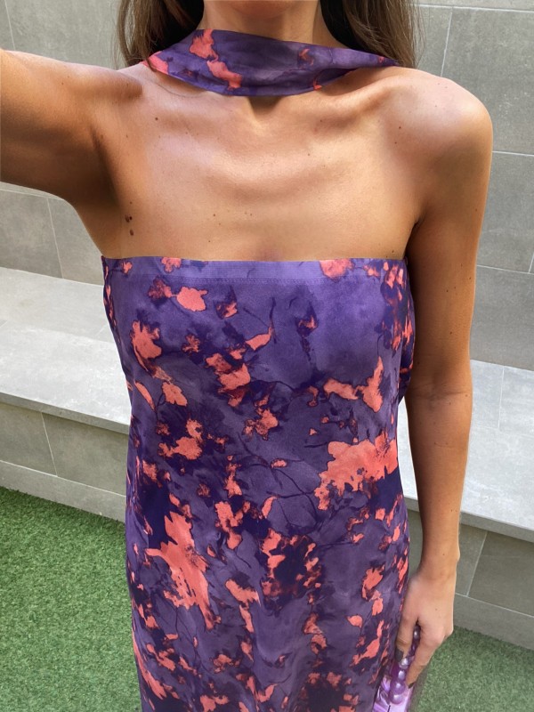 Vestido roxo Estefanía