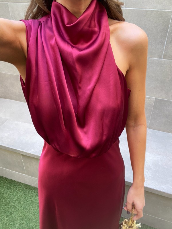 Vestido Kalha Granate
