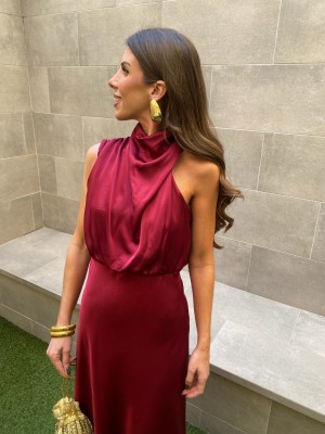 Vestido Kalha Granate