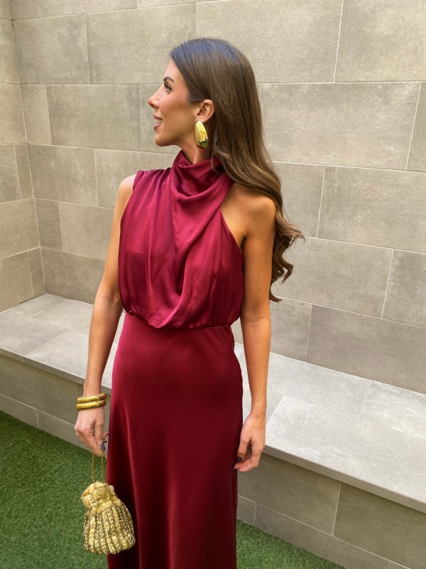 Vestido Kalha Granate