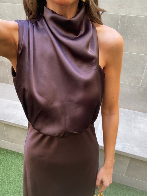 Vestido marrom Kalha