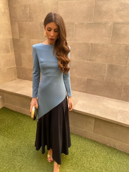 Robe Longoria bleu clair/bleu marine 2