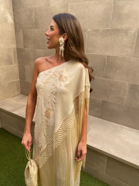 Vestido Cartuja bege