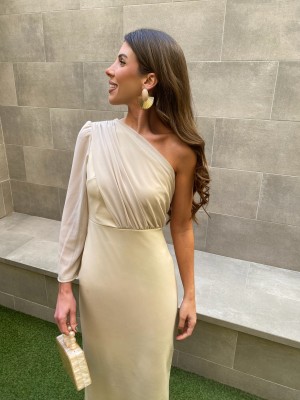 Vestido bege Boyer