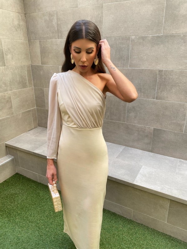 Vestido bege Boyer