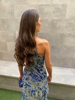 Vestido azul marinho Varsóvia