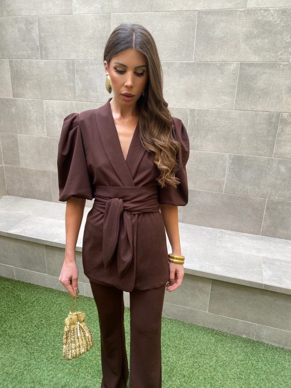 Conjunto Líbano Liso Marrom