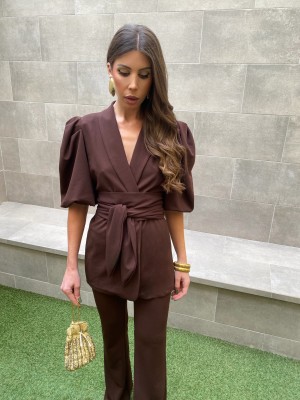 Conjunto Líbano Liso Marrom