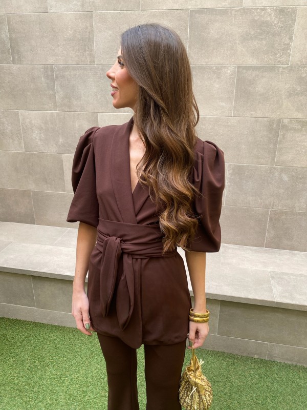 Conjunto Libana Liso Marrón