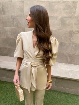 Conjunto Líbano Liso Bege