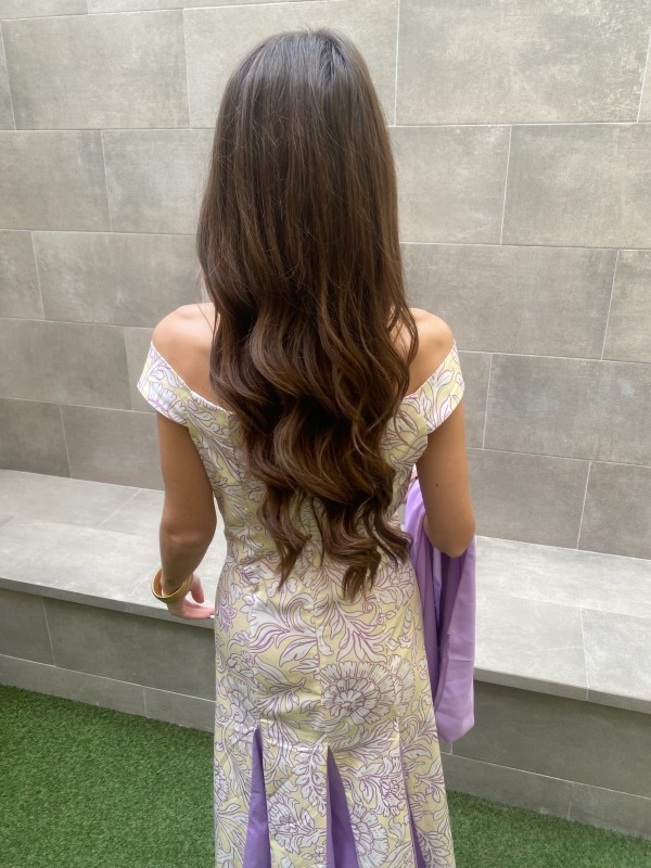 Santorini Yellow/Lilac Dress