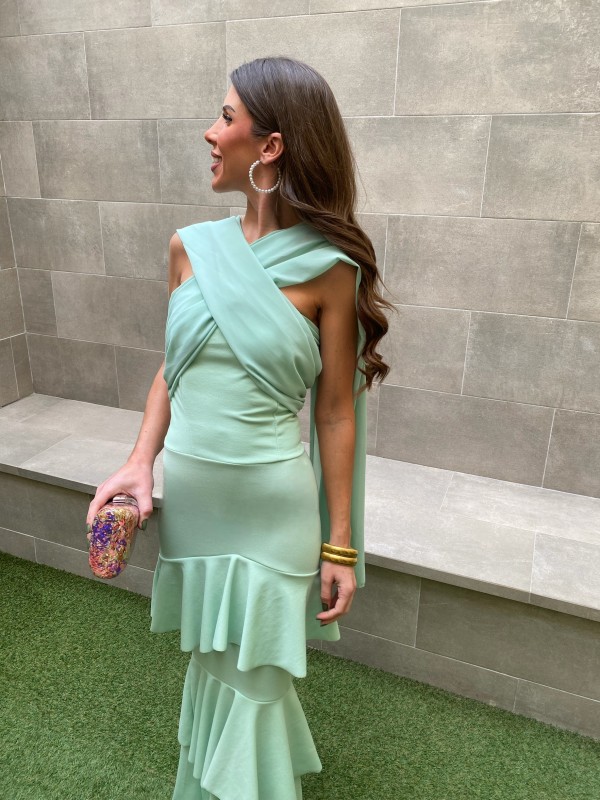 Robe Promesse Vert Aqua