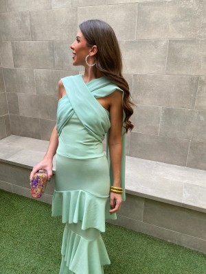 Robe Promesse Vert Aqua