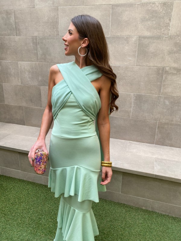 Vestido Promise Verde Água