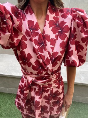 Conjunto Rosa/Vermelho Flórida