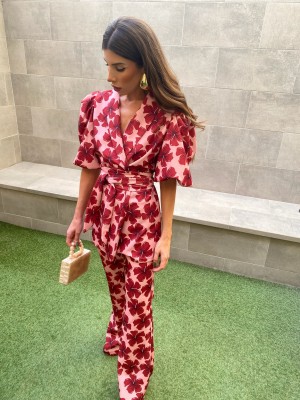 Conjunto Rosa/Vermelho Flórida
