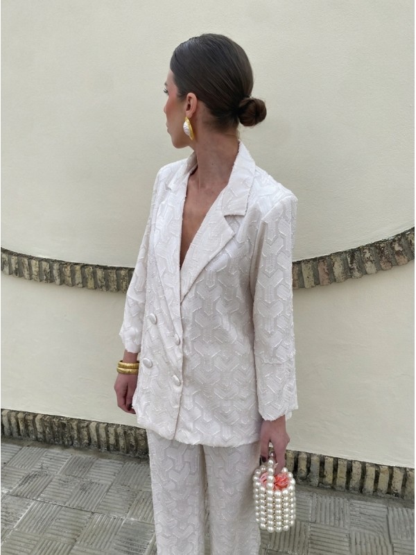 Conjunto Jalado Blanco Roto