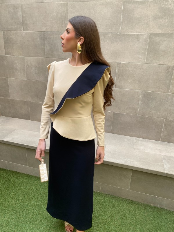 Vestido Agustina Bicolor C/A