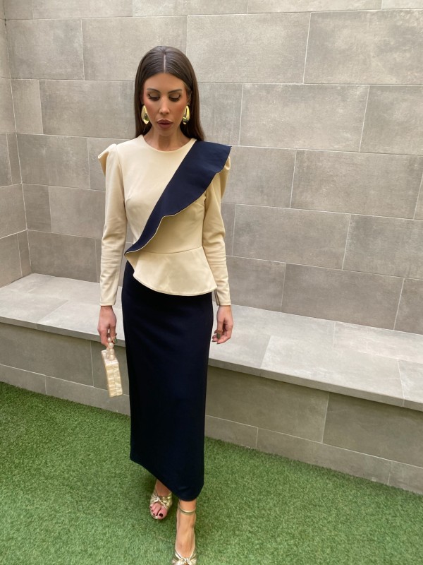 Vestido Agustina Bicolor C/A