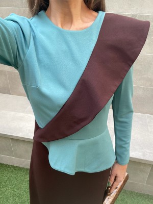 Vestido Agustina Bicolor M/A