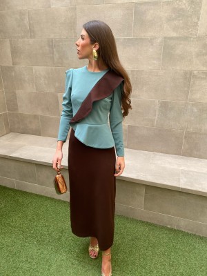 Vestido bicolor Agustina tamanho M/A
