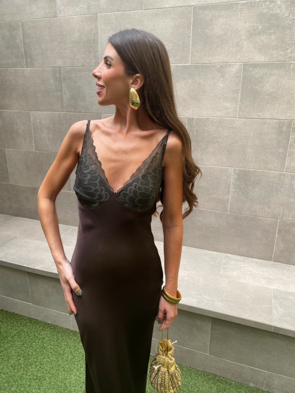 Vestido Aura Marrón