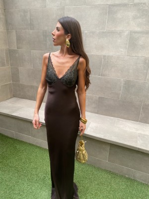 Aura Brown Dress