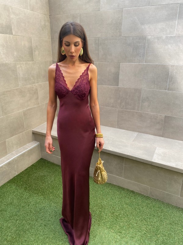 Aura Wine Dress