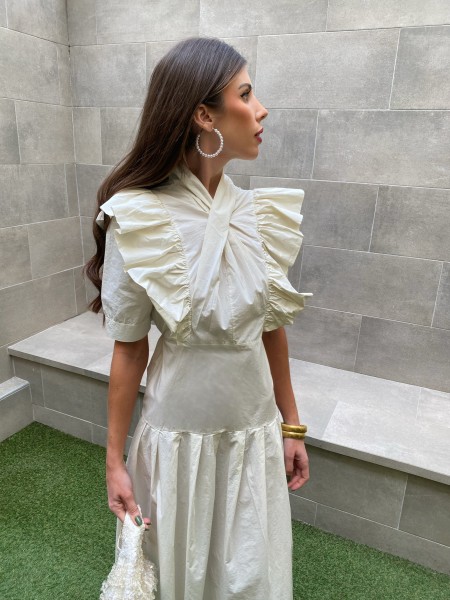 Vestido bege Hatria 2