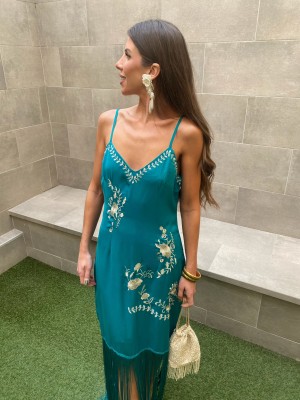 Valderrama Aqua Green Dress