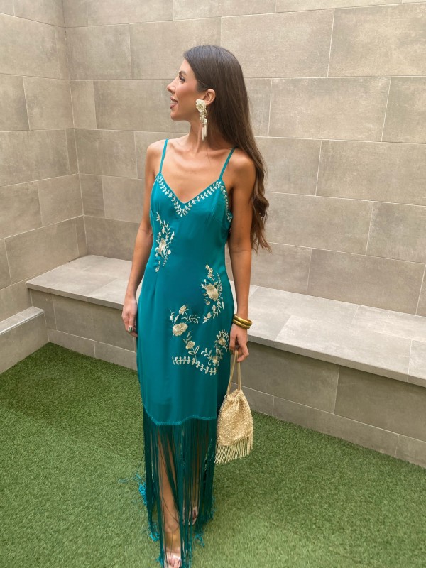Valderrama Aqua Green Dress