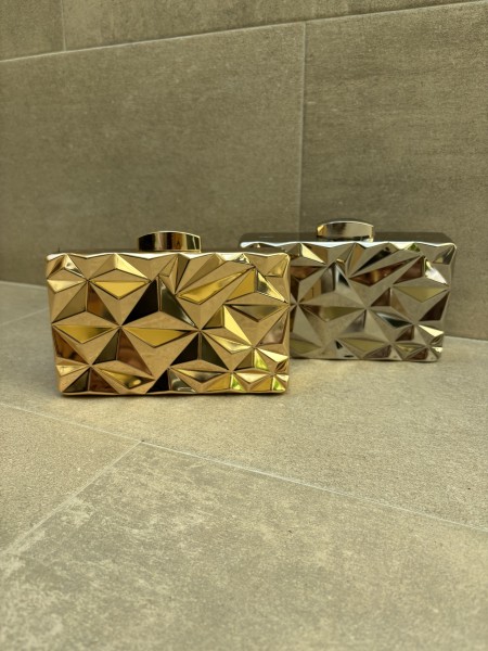 Pochette quadrata Summit (oro e argento)