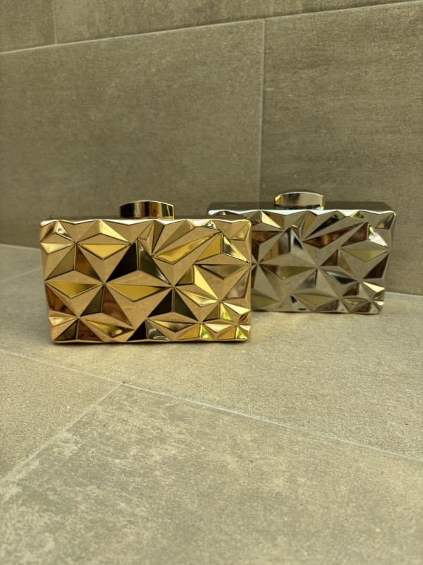 Square Summit Clutch (Gold and Silver)