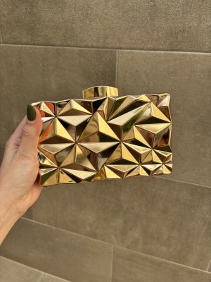 Square Summit Clutch (Gold and Silver)