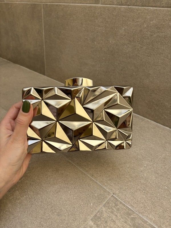 Square Summit Clutch (Gold and Silver)