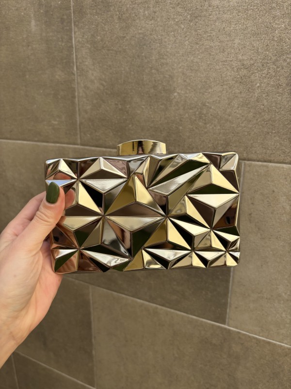 Square Summit Clutch (Gold and Silver)