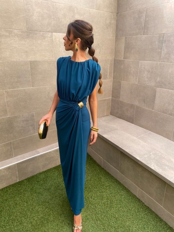 Vestido sem mangas Almodóvar em azul...