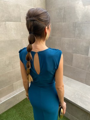 Vestido Almodóvar sin mangas Petróleo