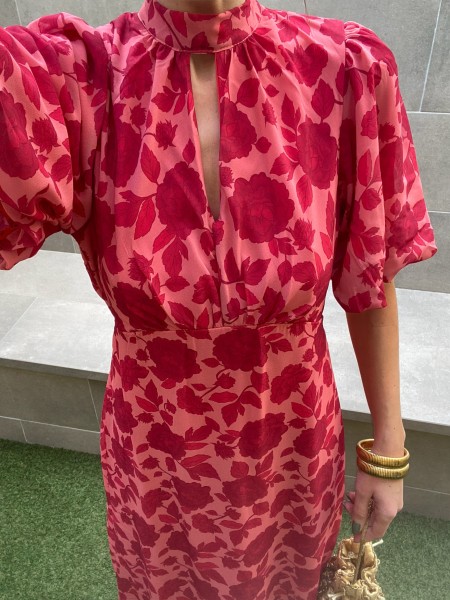 Robe Chacón corail/rougeâtre